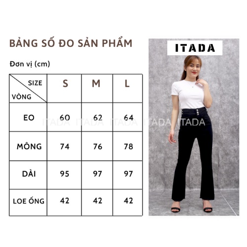 Quần bò nữ ống loe,quần jeans nữ ống loe đen trơn mặc đi làm,đi chơi cực đẹp tôn dáng chân dài,ảnh thật shop chụp-QJL009