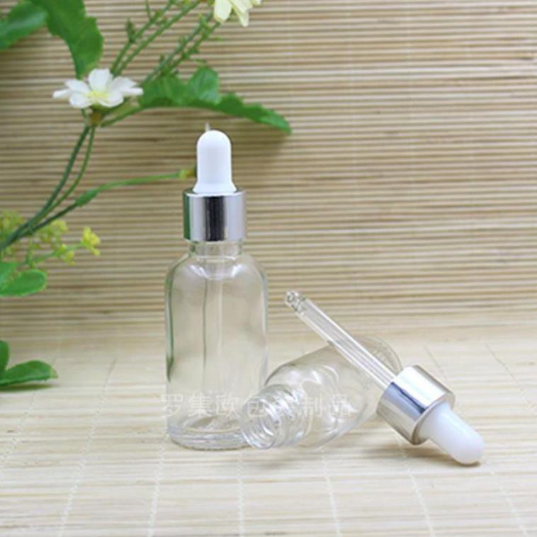 Lọ Chiết Serum ❤ RẺ VÔ ĐỊCH ❤ Lọ đựng tinh dầu 15ml,20ml Dày bóp giọt Khoen Bạc , lọ chiết serum , phụ kiện du lịch