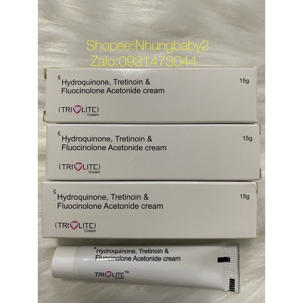 kem Triolite xoá nám 3 thành phần, tretinoin 0,025%.hydroquinone 2% Fluocinolone 0,01%