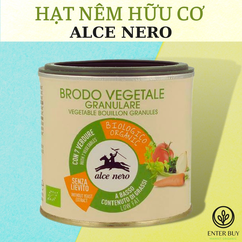 HẠT NÊM HỮU CƠ 🚛FREESHIP🚛 Hạt Nêm rau củ ALCE NERO 120g Nhập Khẩu Ý