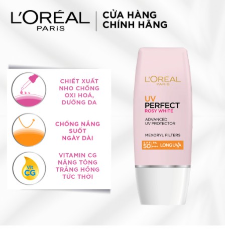 Kem chống nắng bảo vệ da L'Oreal Paris UV Perfect SPF50+ PA++++ 30ml - Pháp Chính Hãng