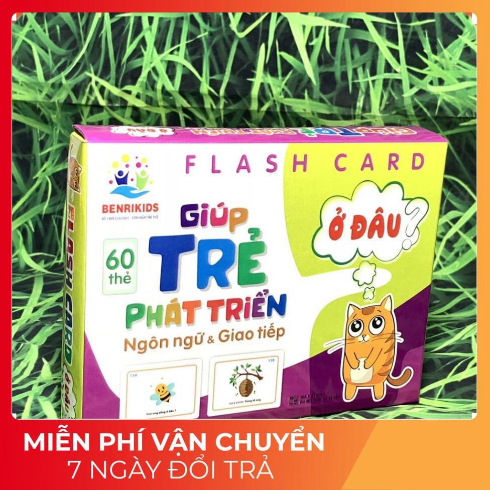 Thẻ Học Thông Minh Chủ đề "Ở Đâu" Benrikids 60 thẻ - Flashcard montessori Phát triển Ngôn ngữ và Tư duy cho bé TH05