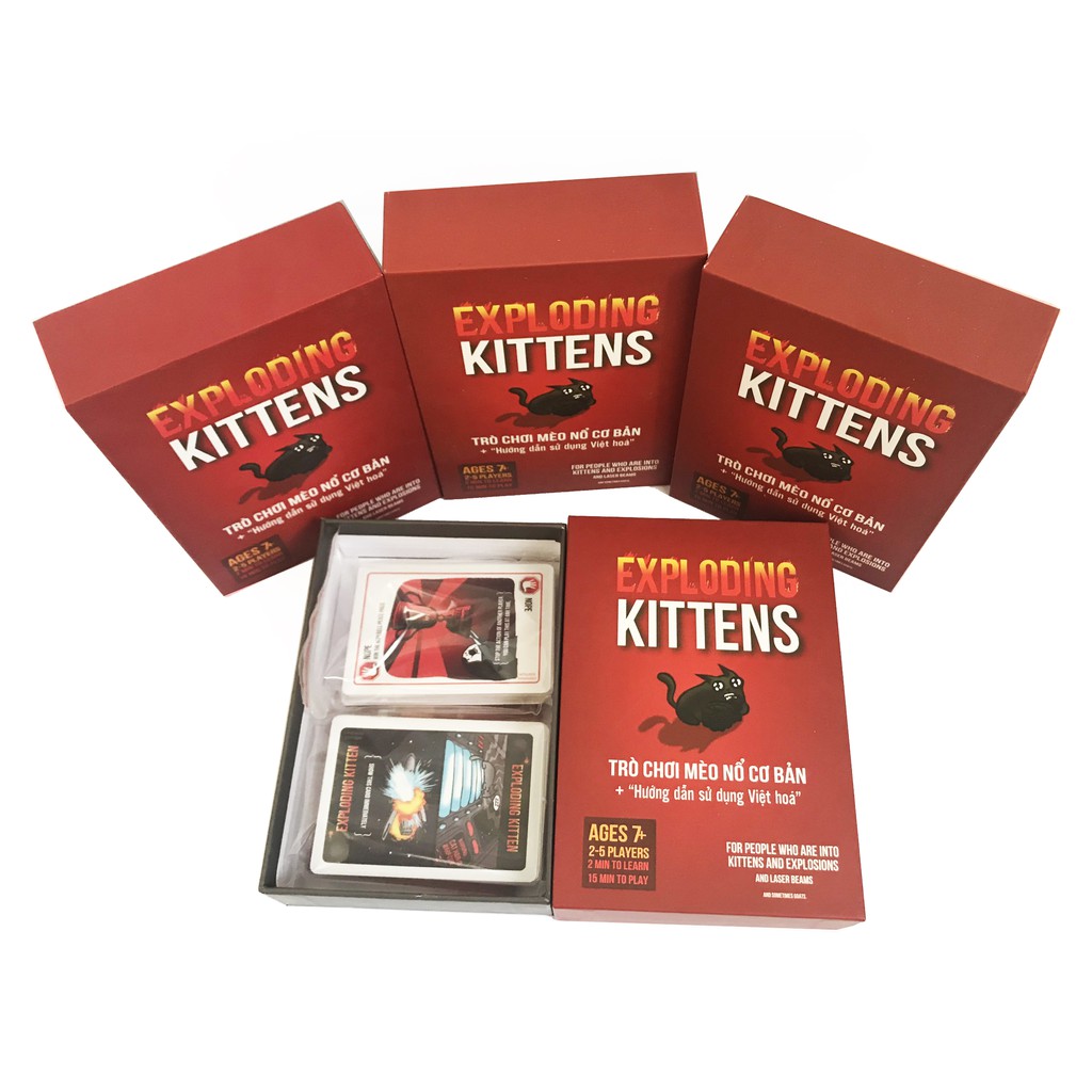 [COMBO 2 IN 1] Trò chơi Cờ Tỷ phú Việt Nam Board game + Bài Mèo Nổ Exploding  Kittens bản Việt hóa chính hãng giá rẻ