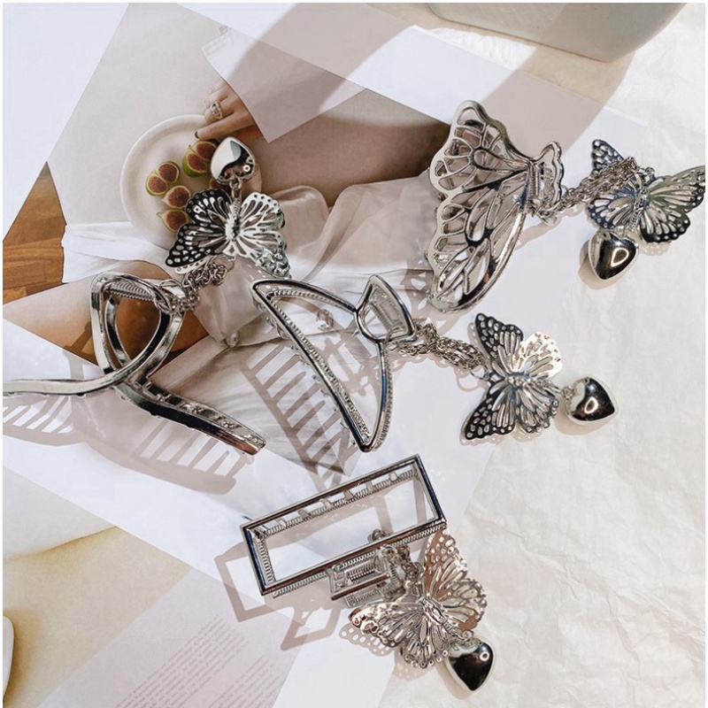 Kẹp Tóc Kim Loại Hình Bướm Phong Cách Hàn Quốc