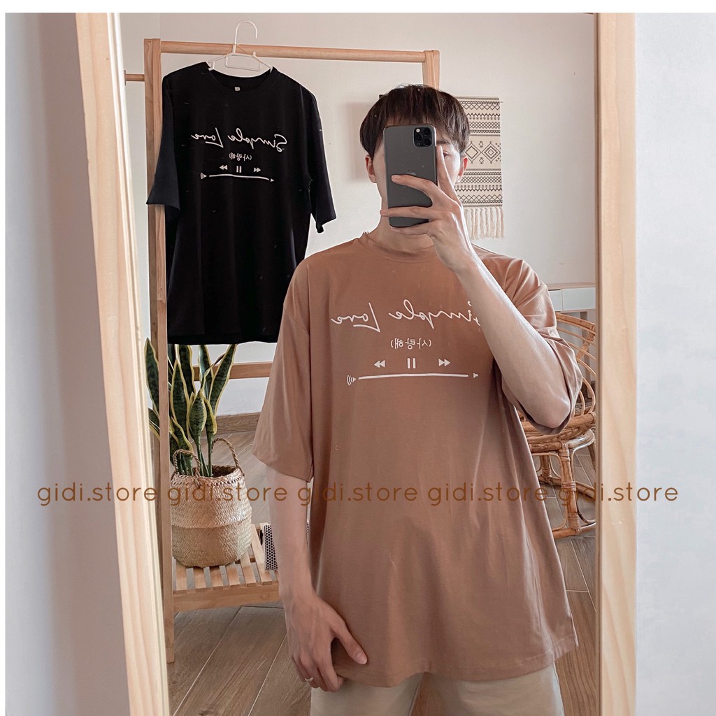 Áo Thun Simple Love tay lỡ Nam Nữ Unisex cổ tròn in chữ 💥 áo phông ngắn tay không cổ ảnh thật, không nhăn | BigBuy360 - bigbuy360.vn
