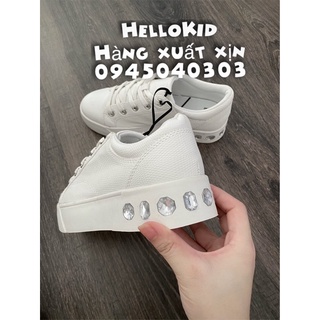 Giày Sneaker trắng thể thao gắn đá nữ