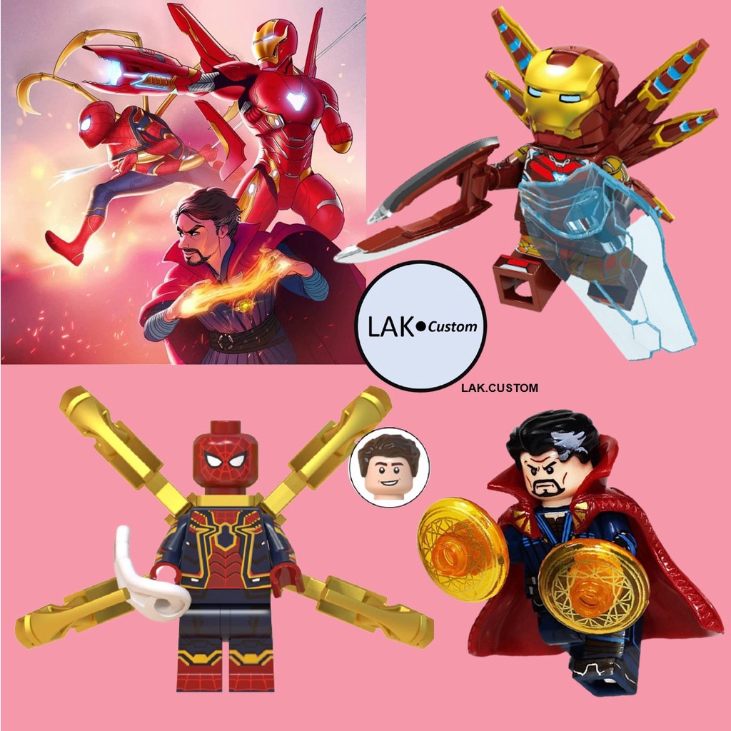 MÔ HÌNH  NEON IRON MAN, SPIDER IRON, DOCTOR STRANGE