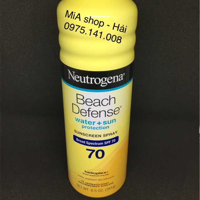 Kem và xịt chống nắng Neutrogena Beach Defence SPF 70+