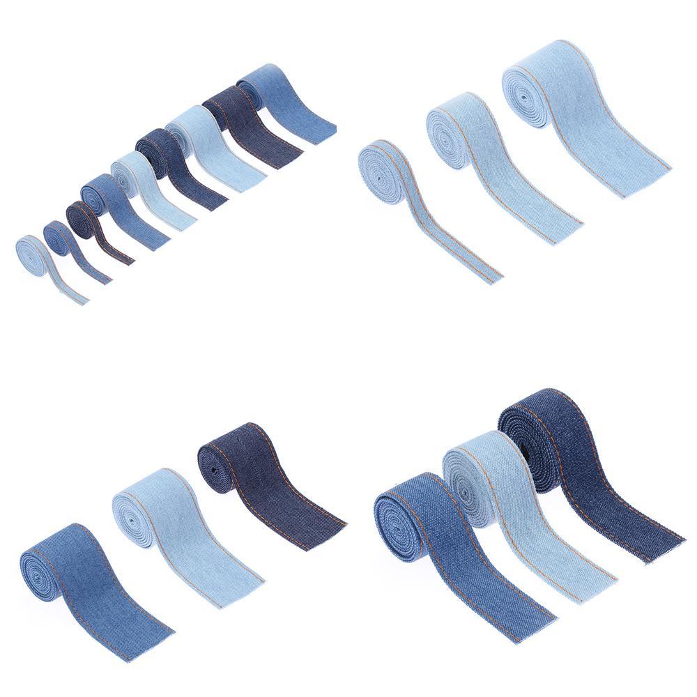 Mũ Lưỡi Trai Denim Đính Ruy Băng DIY