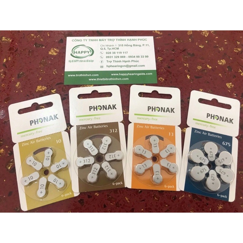 Pin máy trợ thính size 13 Phonak