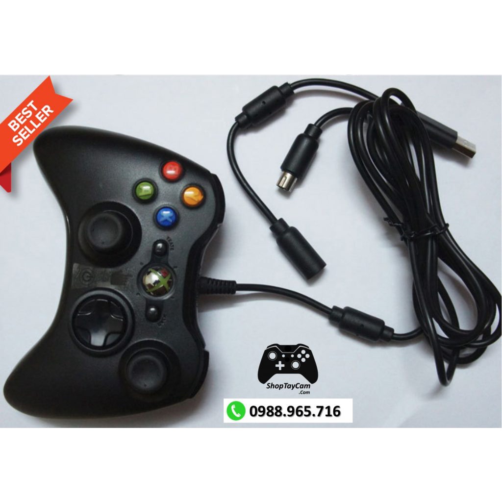 Tay Cầm Xbox 360 Có Dây Chĩnh Hãng Chơi Game Tối Ưu Cho PC / FO3 / FO4 | TOP BÁN CHẠY