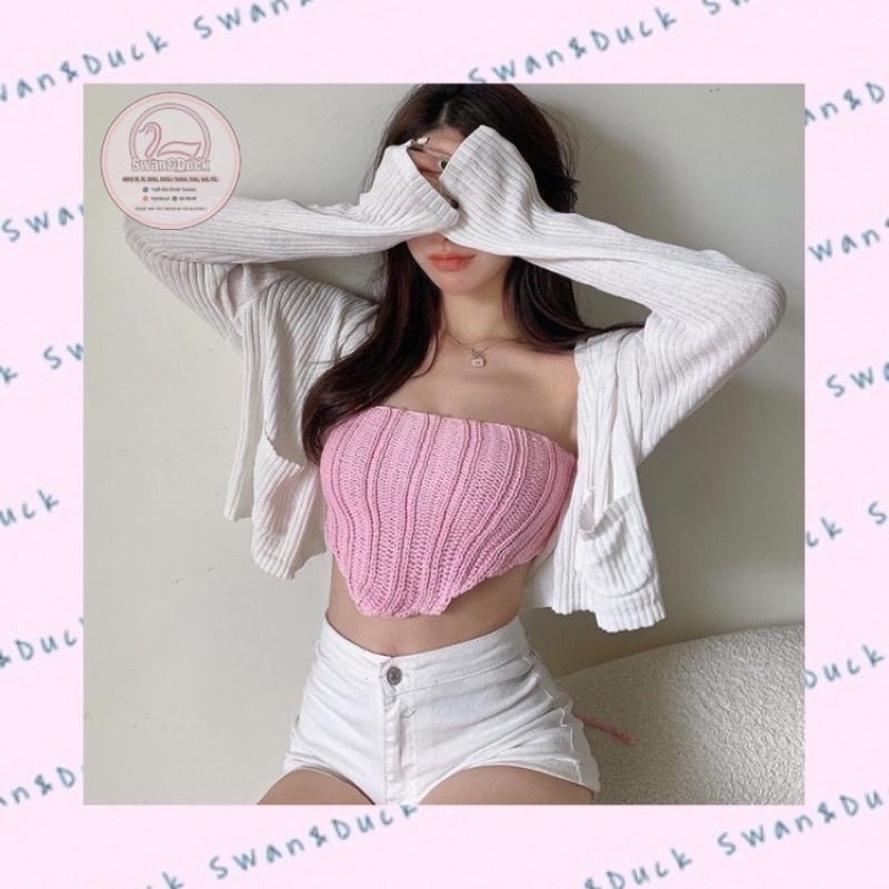 Áo Ống Dệt Kim Dây Đan Lưng Sexy (Order) | BigBuy360 - bigbuy360.vn