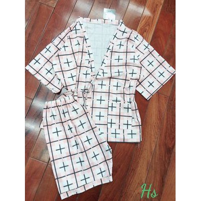 Bộ mặc nhà phong cách yukata nhật bản siêu đáng yêul