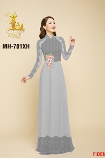 Vải Áo Dài Hoa Eo Phối Hoa Văn