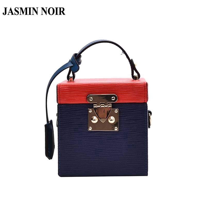 Túi đeo chéo JASMIN NOIR TBD1788 kiểu hình hộp phối chốt khóa thiết kế cổ điển thời trang cho nữ