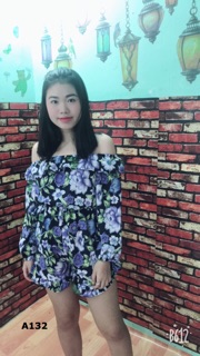 JUMPSUIT HOA BẸT VAI ( có quay clip thật )