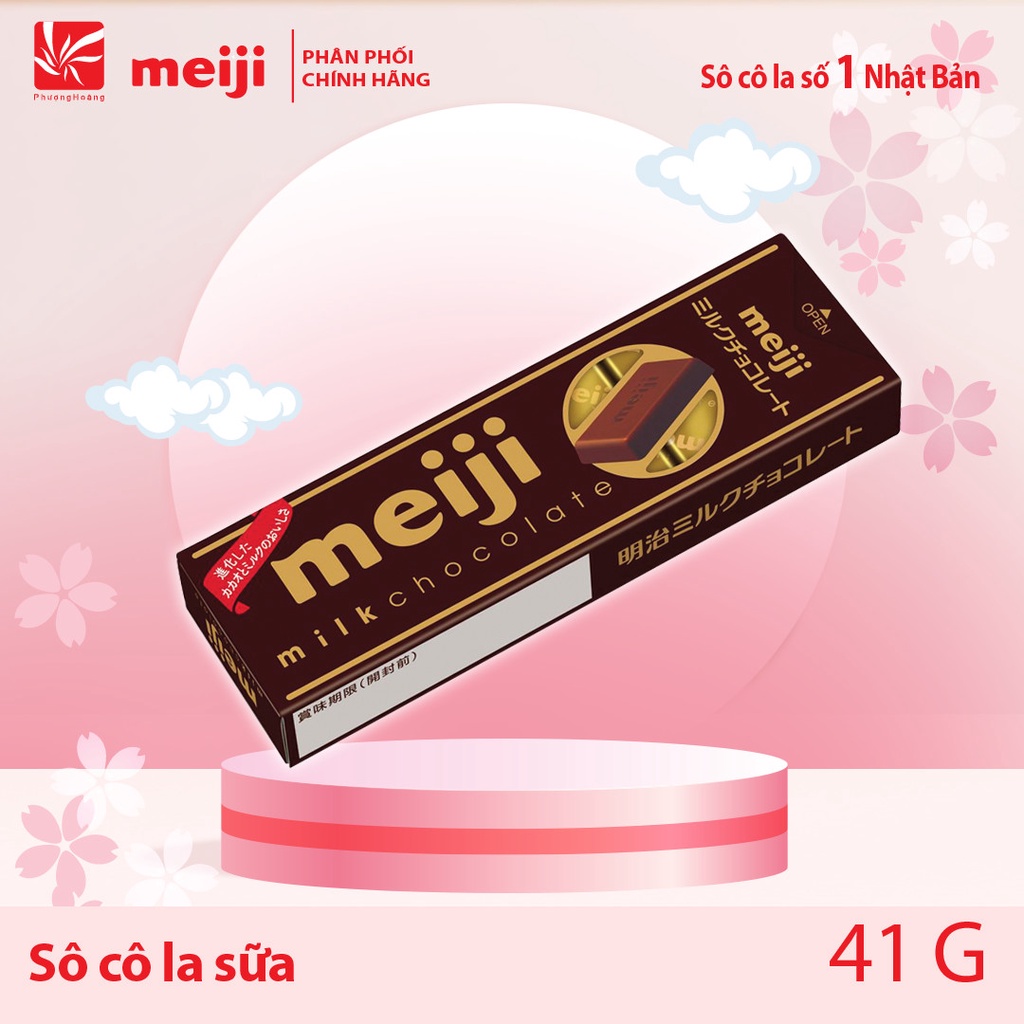 Socola Đen/Sữa/Dâu Meiji Black/Milk/Strawberry Chocolate 41g*10 viên/120g*26 viên/50g*1 thanh Nhật Bản