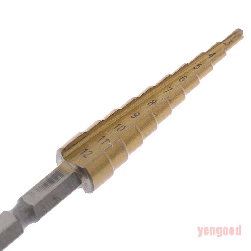 Mũi khoan chia bậc tay cầm lục giác bằng kim loại