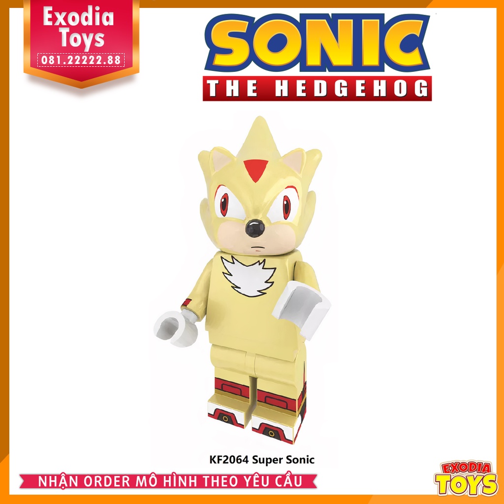 Xếp hình Minifigure nhân vật hoạt hình Nhím Sonic : Sonic the Hedgehog - Đồ Chơi Lắp Ghép Sáng Tạo - KOPF KF8043