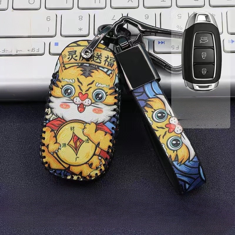 Bao da chìa khoá xe Huyndai i10, Elantra, Tucson , accent 2022