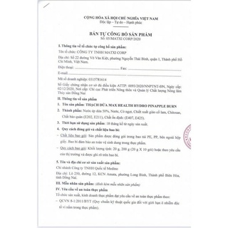 [ CHÍNH HÃNG ] Thạch Dứa Giảm Cân Matxi Corp