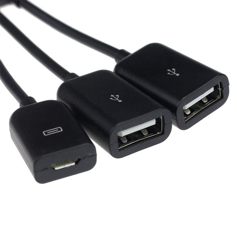 Cáp OTG 3 đầu cho android - Cáp Usb cho android - OTG cable 3 in 1