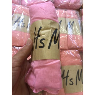Khăn h&m vải đũi màu hồng phấn