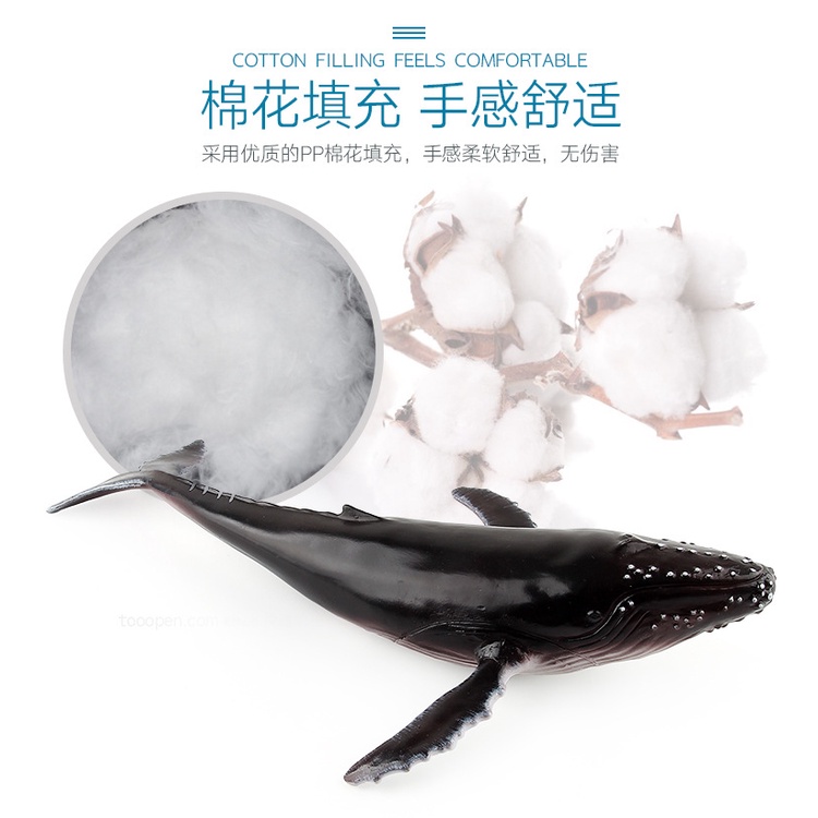 Mô Hình Cá Voi Bằng Cao Su cotton Mềm Kích Thước Lớn Cho Bé