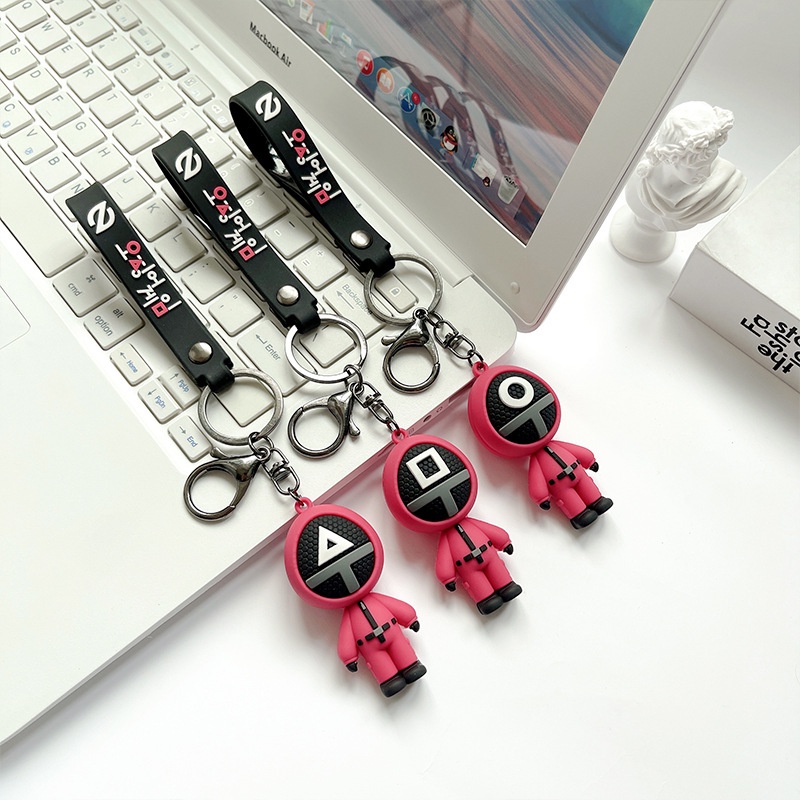 1 móc khóa Squid Game cao cấp trò chơi con mực squidgame