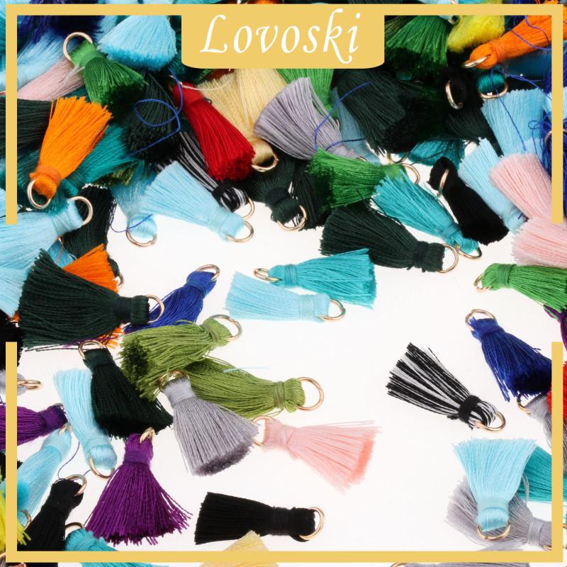 Bộ 100 Bông Tai Tua Rua Nhiều Màu Sắc