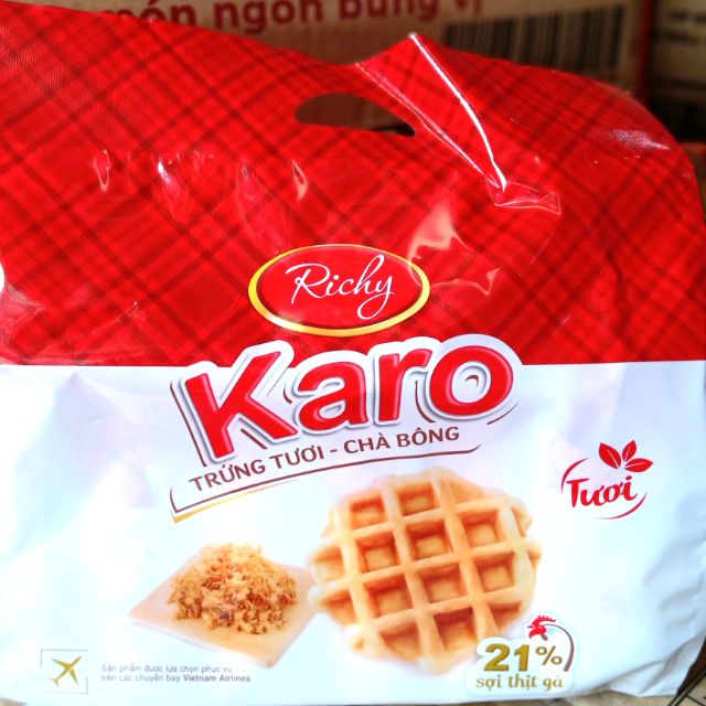 Bịch 6 cái bánh trứng chà bông Karo