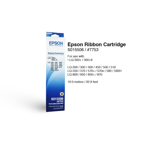 Ribbon Epson LQ300/LQ300+/LQ300+II Black Cartridge (S015506) Chính hãng