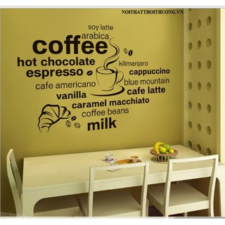 decal chữ coffee