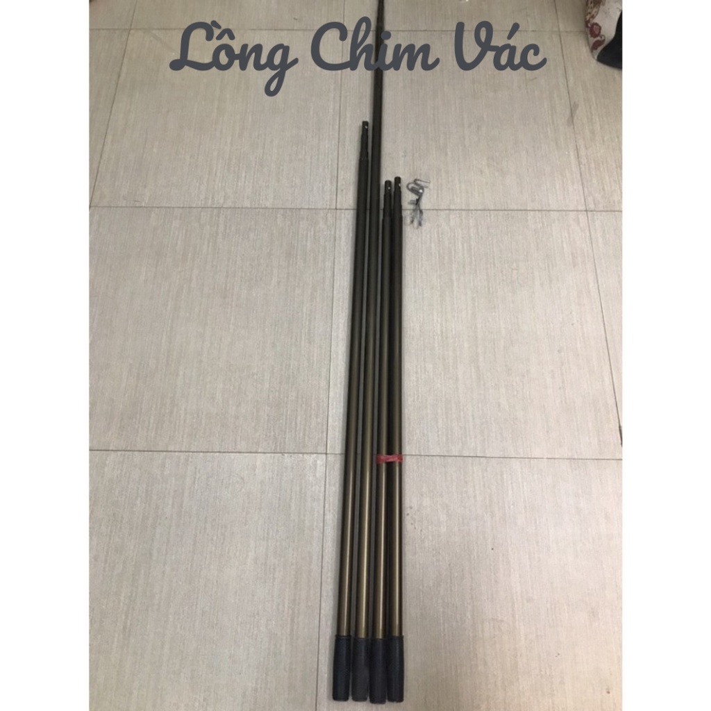 Gậy nhôm dài 3,6m-4,6m-6m - 7m tặng kèm móc - Lồng Chim Vác