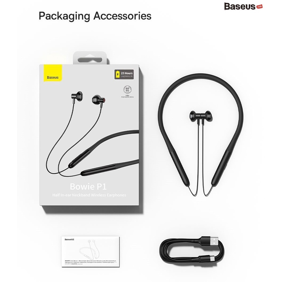 Tai Nghe Bluetooth Thể Thao, Chống nước Baseus Bowie P1