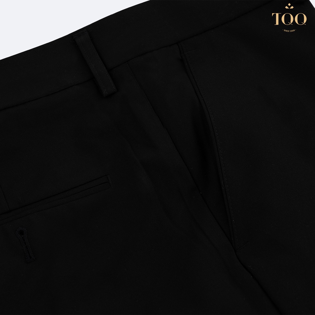 Quần âu nam TQQ màu đen chất liệu vải cao cấp Q82 hạn chế nhăn, đứng phom, bền màu