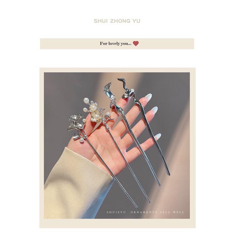 Kẹp Tóc Kim Loại Thiết Kế Mới Thời Trang Theo Phong Cách Trung Hoa Cho Nữ