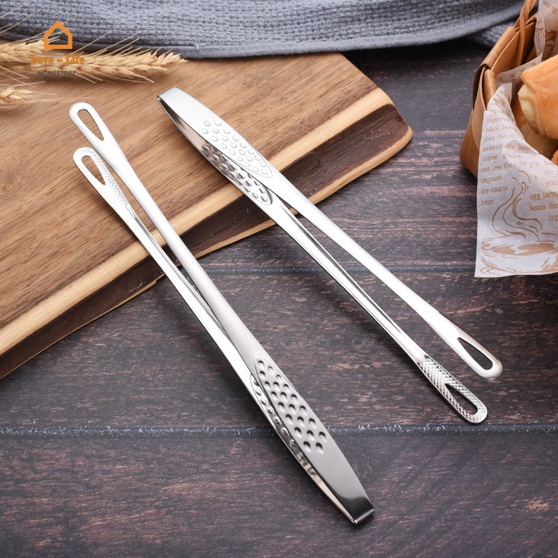 Kẹp gắp thức ăn bằng thép không gỉ thiết kế nhỏ gọn tiện dụng chất lượng cao