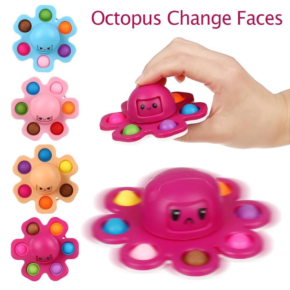 SUSANS Đồ Chơi Tương Tác Lật Mặt Bạch Tuộc Đơn Giản Bằng Silicone