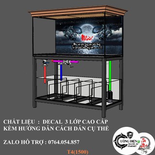 Tranh 3d dán bể cá trang trí bể cá nhiều kích thướt chọn lựa