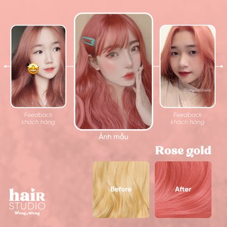 (CẦN TẨY LEVEL 8 - MÀU HỒNG VÀNG/ROSE GOLD) Sản phẩm tự nhuộm tóc tại nhà tiện dụng, an toàn, dễ dùng