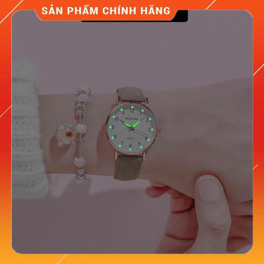 [Hàng Chính Hãng]  Đồng hồ nữ thời trang Mstianq ms09 dây da mềm êm tay, mặt số giờ cực đẹp [Uy tín về chất lượng] | BigBuy360 - bigbuy360.vn