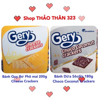 Bánh quy Gery Crackers socola dừa 180G