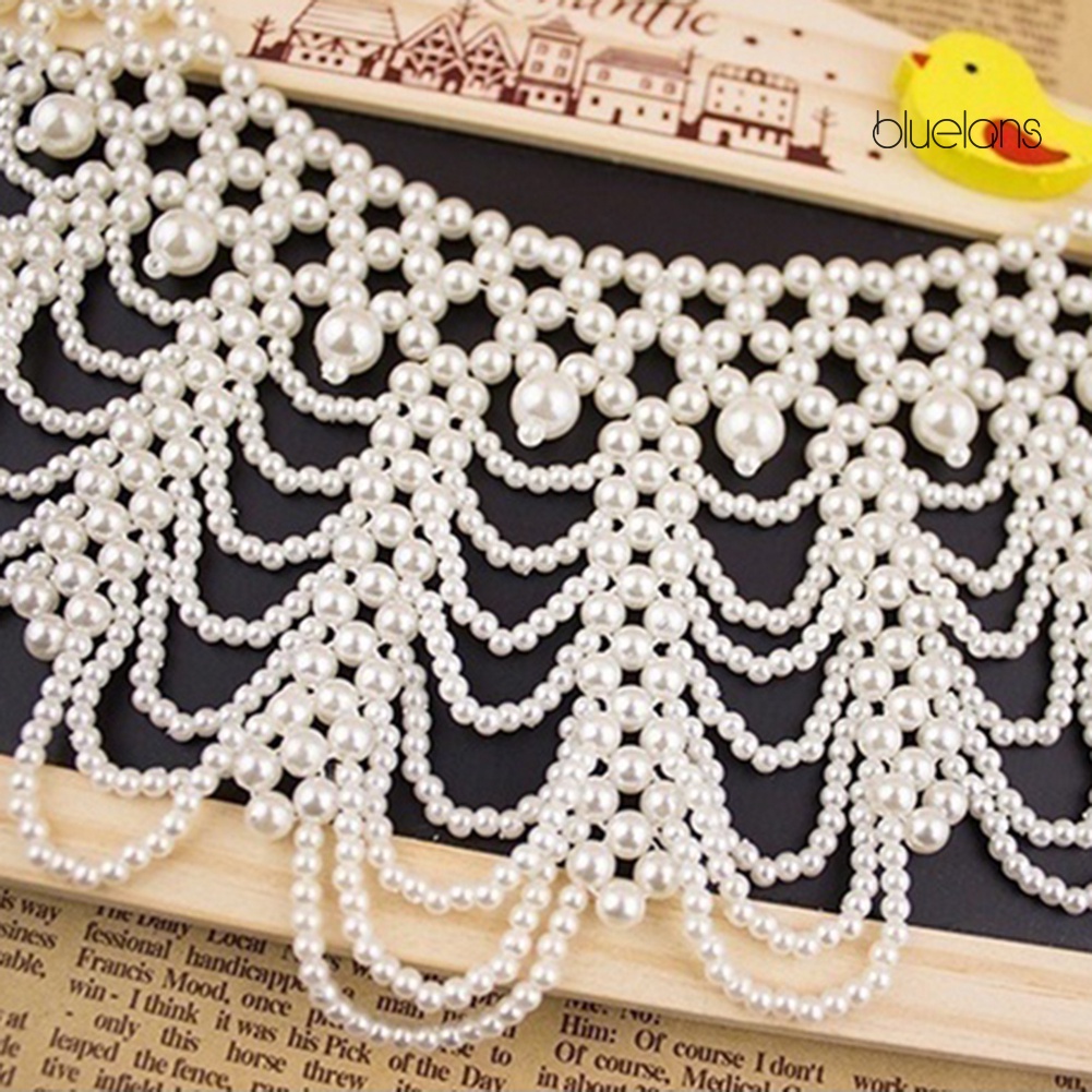 Vòng Cổ Choker Đính Ngọc Trai Nhân Tạo Thời Trang