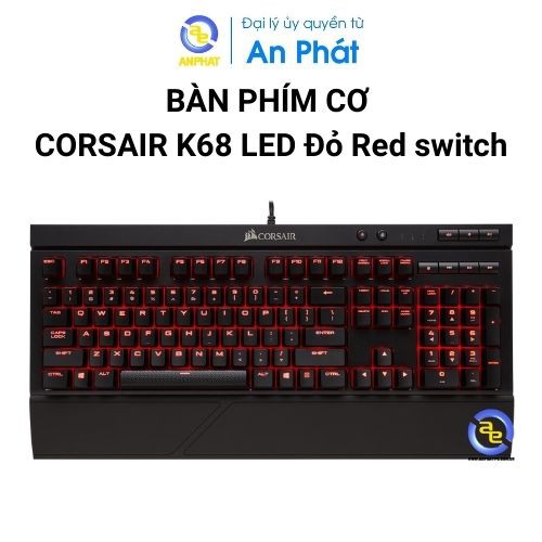 Bàn phím cơ Corsair K68 LED đỏ Red switch