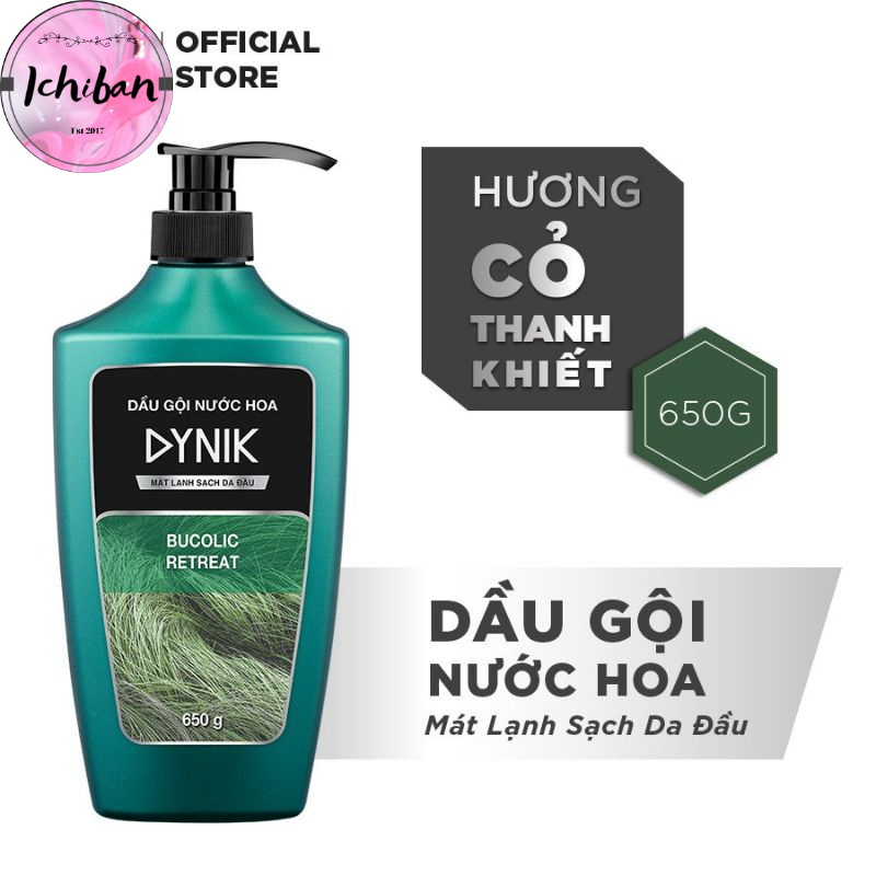 (TẶNG 1 LĂN DYNIK) Dầu Gội Nước Hoa Nam Dynik Mát Lạnh Sạch Da Đầu 650