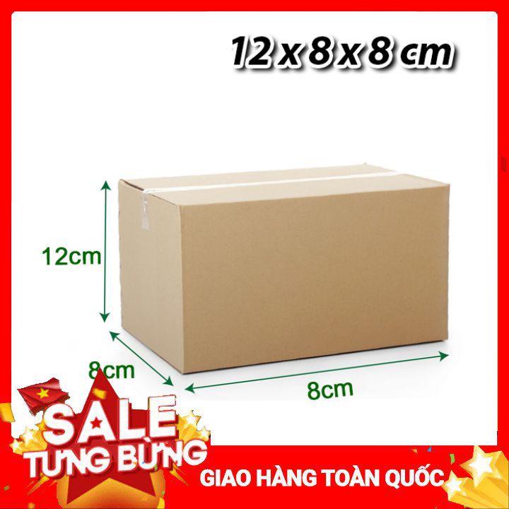 COMBO 50 HỘP/Thùng carton 12x8x8 cm bộ 5 Hộp Carton Đựng Quà Tặng, Hàng Bưu kiện
