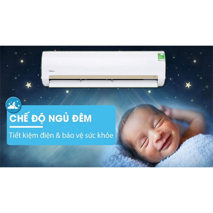 MIỄN PHÍ CÔNG LẮP ĐẶT & VẬT TƯ – Điều hòa không khí 1 chiều Midea 9000BTU Thường – MSAF-10CRN8 Mới