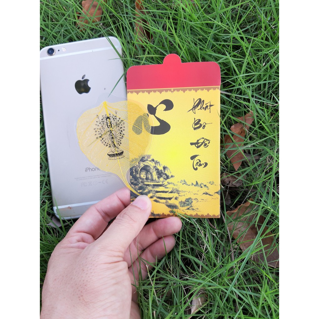 Lá Bồ Đề dát vàng tuổi Tý (ốp điện thoại) | BigBuy360 - bigbuy360.vn