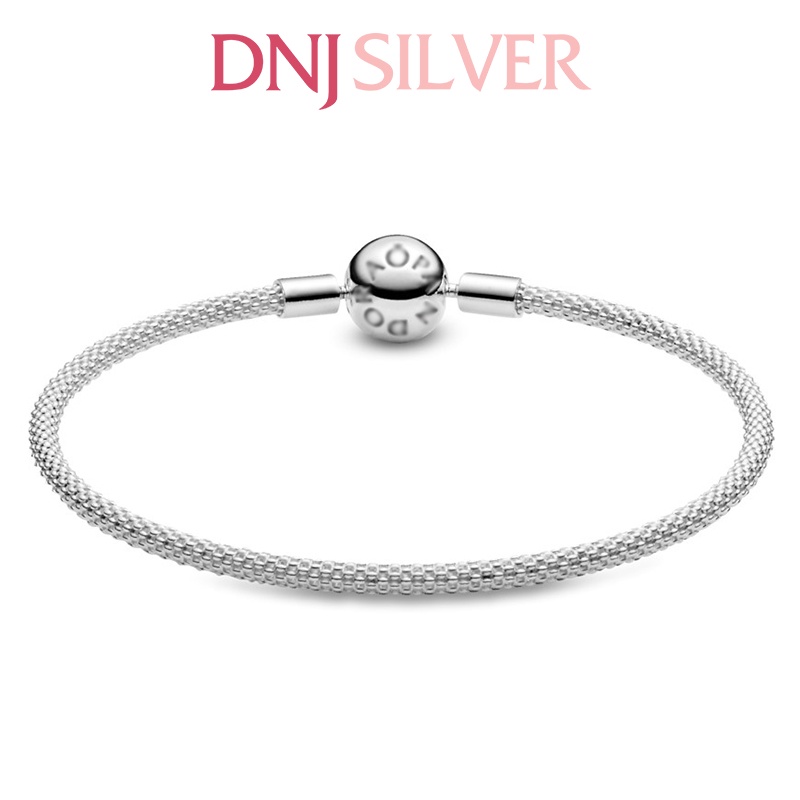 Vòng charm bạc 925 cao cấp - Mẫu vòng Moments Mesh Bracelet, có thể mix thêm hạt charm vào vòng theo ý thích